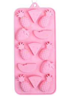 Silicone Shaped Candy Butter Mold Chocolate Treat Summer Fruit Shaped Pink NEW